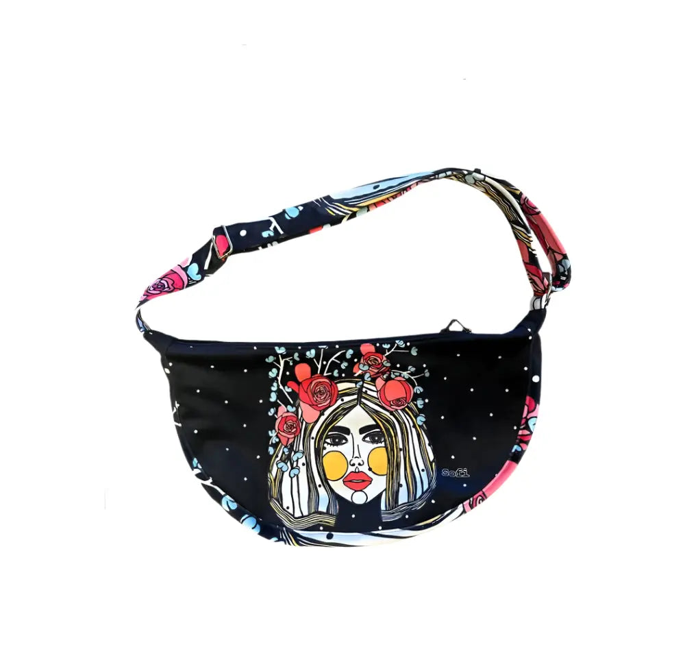 Hobo Bag Heart - Black