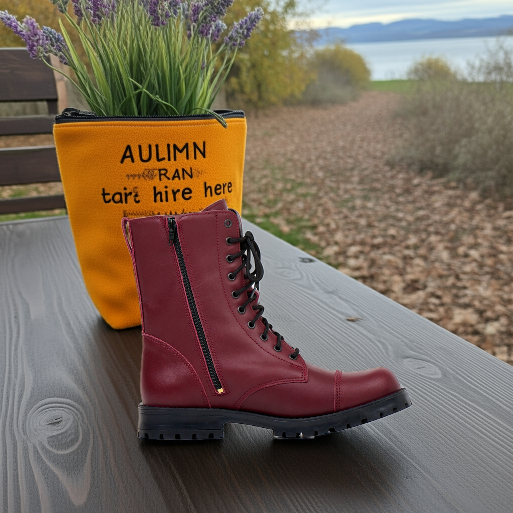 Burgundy with Zipper