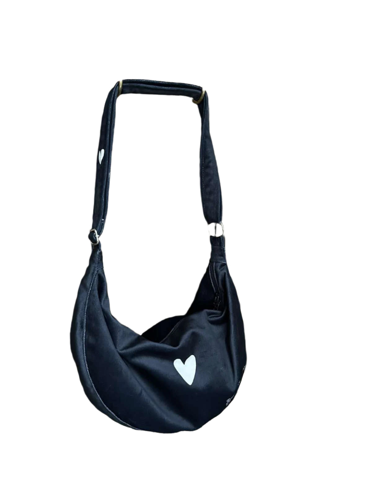 Hobo Bag Heart - Black